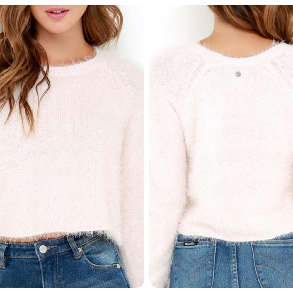Crop Fuzzy Sweater